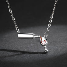 Load image into Gallery viewer, Love Wine Pendant Necklace Woman Necklaces and Pendant Cubic Zirconia Unique Design Jewelry