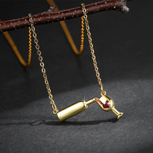 Load image into Gallery viewer, Love Wine Pendant Necklace Woman Necklaces and Pendant Cubic Zirconia Unique Design Jewelry