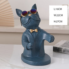 Load image into Gallery viewer, French Bulldog Wine Holder Nordic Live Room Sculpture office Dog Statue Table Decoration Dog Resin Statu Home Decor Ornament