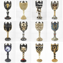 Load image into Gallery viewer, Gothic Wine Goblet Contain Dragon Claw Viking Skeleton Retro Stainless Steel&Resin Wine Glass BEST Halloween Gifts Bar Drinkware