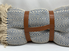 Load image into Gallery viewer, Romantic Cotton Wine Picnic Blanket with straps
