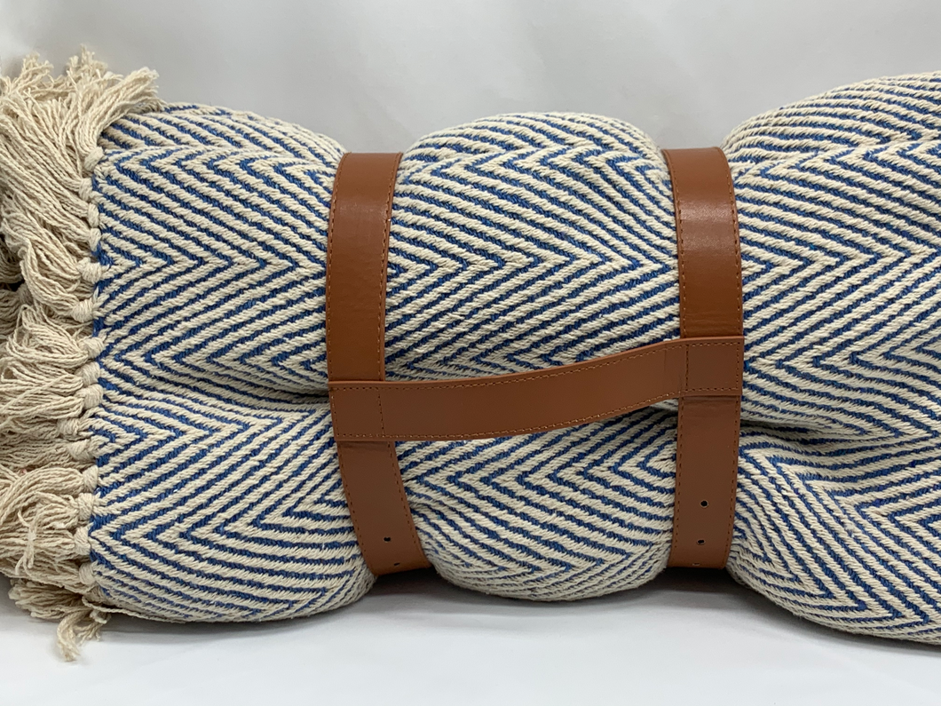 Romantic Cotton Wine Picnic Blanket with straps