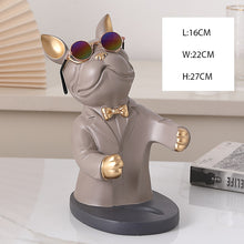 Load image into Gallery viewer, French Bulldog Wine Holder Nordic Live Room Sculpture office Dog Statue Table Decoration Dog Resin Statu Home Decor Ornament
