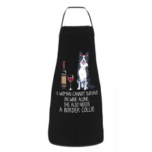 Load image into Gallery viewer, Funny Wine Apron for Women Men Unisex Bib Dog Lover Cooking Kitchen Tablier Cuisine Chef Baking
