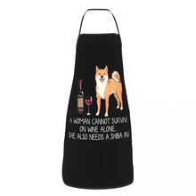 Load image into Gallery viewer, Funny Wine Apron for Women Men Unisex Bib Dog Lover Cooking Kitchen Tablier Cuisine Chef Baking
