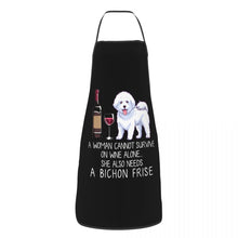 Load image into Gallery viewer, Funny Wine Apron for Women Men Unisex Bib Dog Lover Cooking Kitchen Tablier Cuisine Chef Baking
