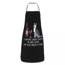 Load image into Gallery viewer, Funny Wine Apron for Women Men Unisex Bib Dog Lover Cooking Kitchen Tablier Cuisine Chef Baking
