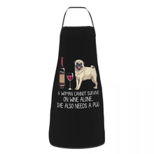 Load image into Gallery viewer, Funny Wine Apron for Women Men Unisex Bib Dog Lover Cooking Kitchen Tablier Cuisine Chef Baking
