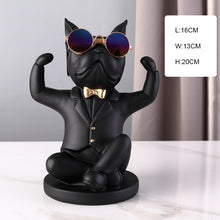 Load image into Gallery viewer, French Bulldog Wine Holder Nordic Live Room Sculpture office Dog Statue Table Decoration Dog Resin Statu Home Decor Ornament
