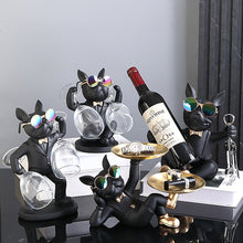 Load image into Gallery viewer, French Bulldog Wine Holder Nordic Live Room Sculpture office Dog Statue Table Decoration Dog Resin Statu Home Decor Ornament
