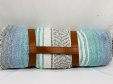 Load image into Gallery viewer, New Designs Mexican Wine Blanket with Leather Carrier
