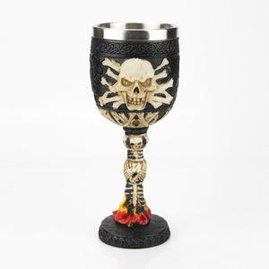 Gothic Wine Goblet Contain Dragon Claw Viking Skeleton Retro Stainless Steel&Resin Wine Glass BEST Halloween Gifts Bar Drinkware