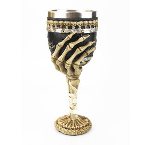 Gothic Wine Goblet Contain Dragon Claw Viking Skeleton Retro Stainless Steel&Resin Wine Glass BEST Halloween Gifts Bar Drinkware
